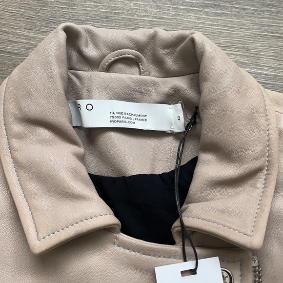 Iro Asheville leather jacket in dark beige - Picture 2 of 8
